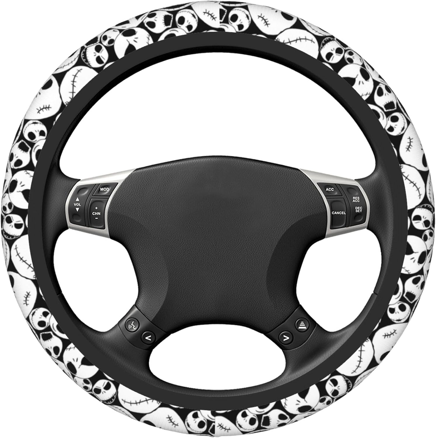All Jack – Funda universal para volante de automóvil, fundas elásticas universales de 15 pulgadas, accesorios novedosos para hombres, mujeres,