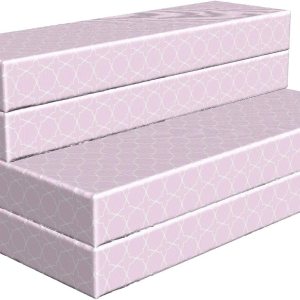 Ambesonne Colchón plegable Eastern, diseño oriental de línea fina, 78.7 x 47.2 pulgadas, rosa y blanco Ambesonne Colchón plegable Eastern, diseño oriental de línea fina, 78.7 x 47.2 pulgadas, rosa y blanco