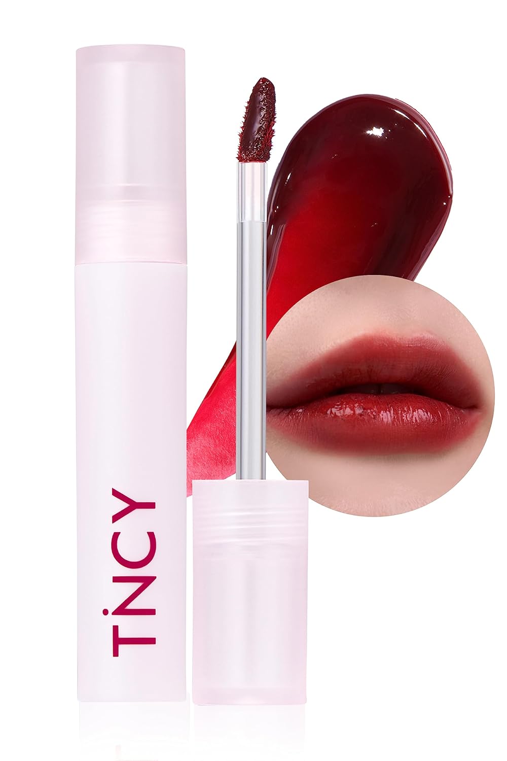 It’S SKIN Tincy – Tinte de labios semimate para todo el día, 0.13 onzas (05 Manhattan Cherry), sin transferencia, acabado satinado suave,