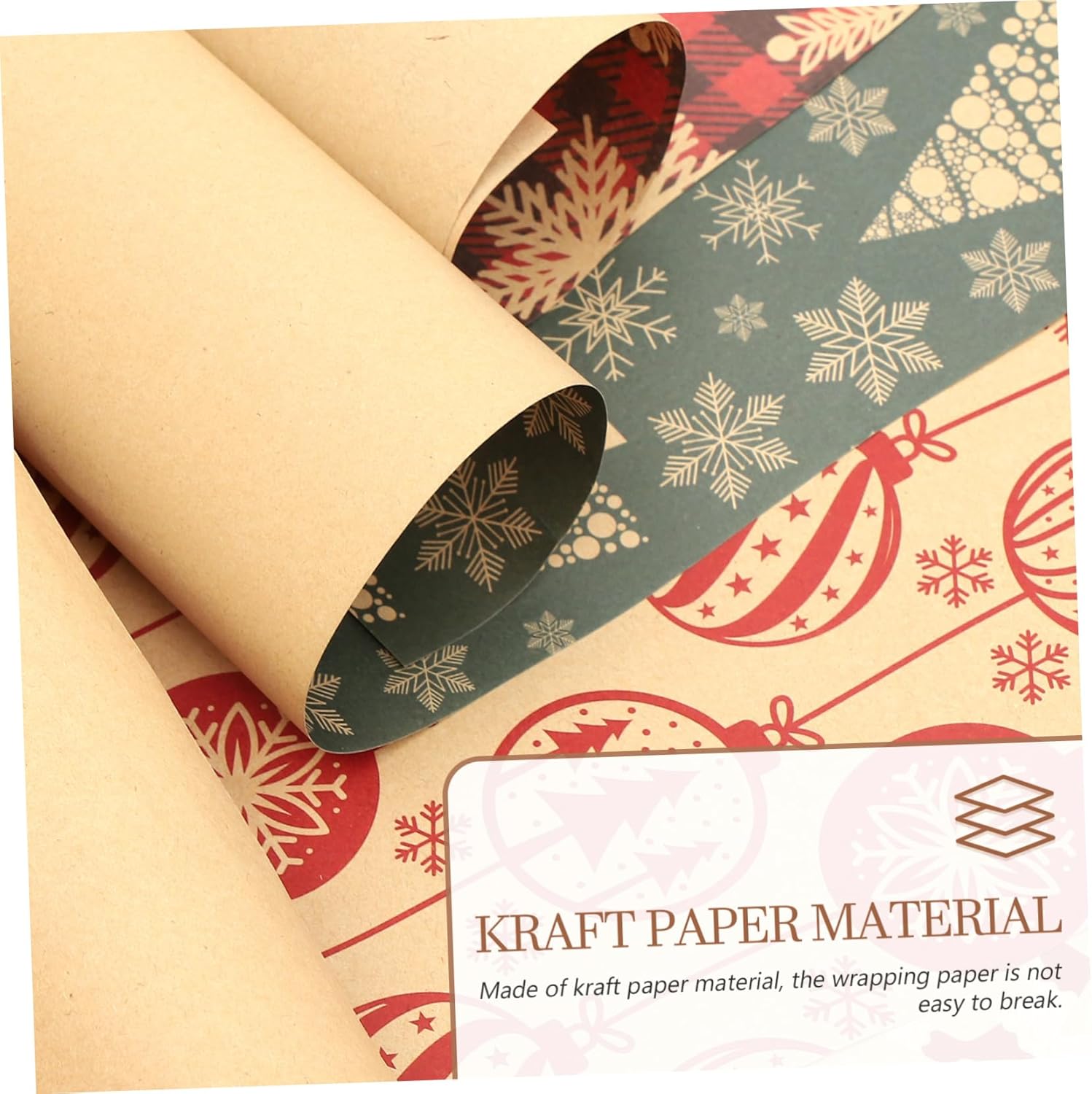 BESPORTBLE Papel de embalaje para decoración de Navidad, papel de regalo de Navidad, papel de envoltura de flores, papel de regalo de Navidad, papel
