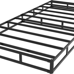 EMODA Base de cama con somier individual XL de 5 pulgadas, base de colchón de metal resistente de 1500 libras con funda de tela, fácil montaje EMODA Base de cama con somier individual XL de 5 pulgadas, base de colchón de metal resistente de 1500 libras con funda de tela, fácil montaje