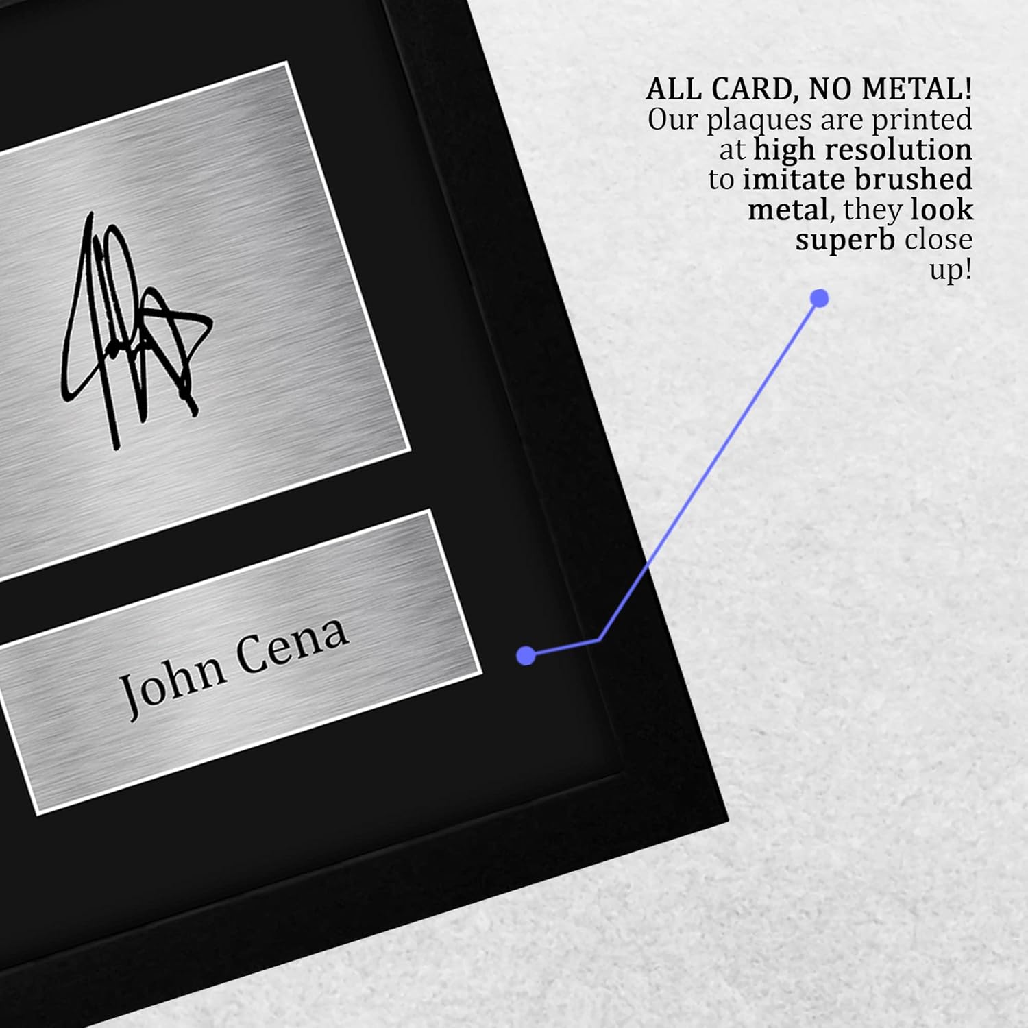 HWC Trading John Cena Gifts USL – Imagen impresa con autógrafo firmado para fanáticos de WWE y WWF Memorabilia, tamaño carta de EE. UU