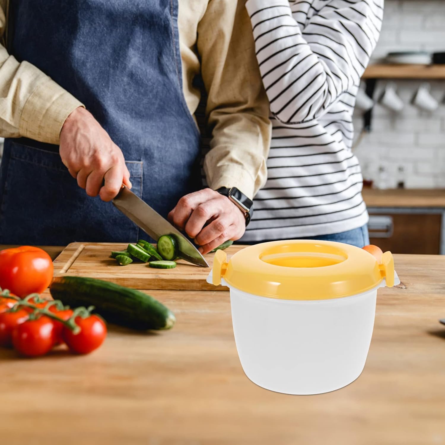 Hemoton Mini vaporizador para microondas, olla arrocera para microondas, olla de vapor de alimentos, recipiente de vapor con tapa, utensilios de