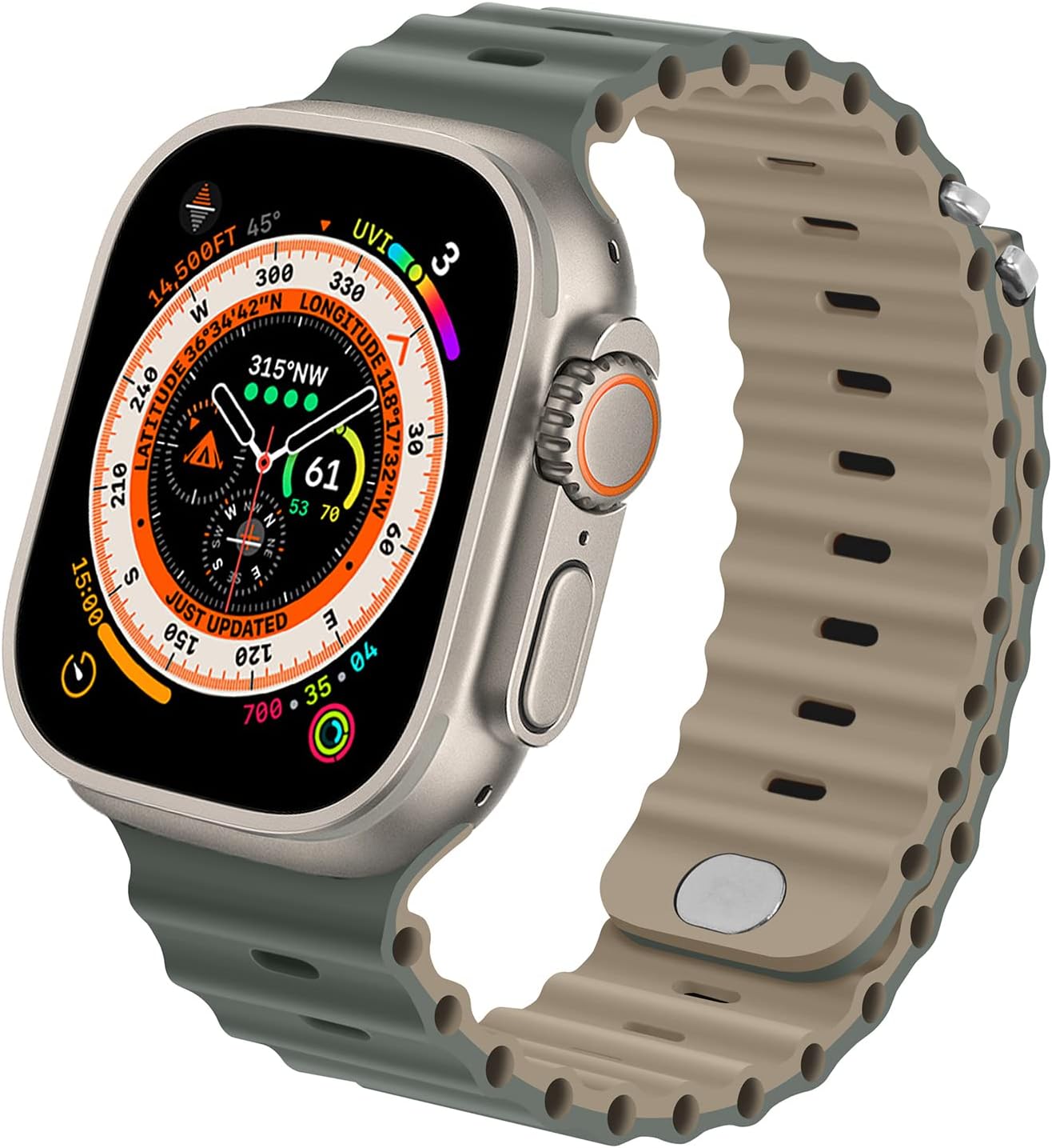 Anlinser Correas compatibles con Apple Watch Band de 1.92, 1.77, 1.73 y 1.65 pulgadas, correa deportiva ajustable diseñada para Apple Watch Ultra