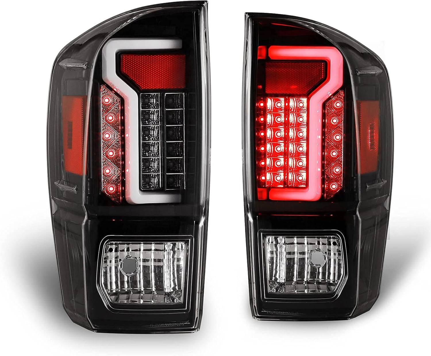 WOLFSTORM Luz trasera LED para Toyota Tacoma 2016-2023, montaje de repuesto de luz trasera Toyota Tacoma 2016-2013, 1 par (lente transparente)