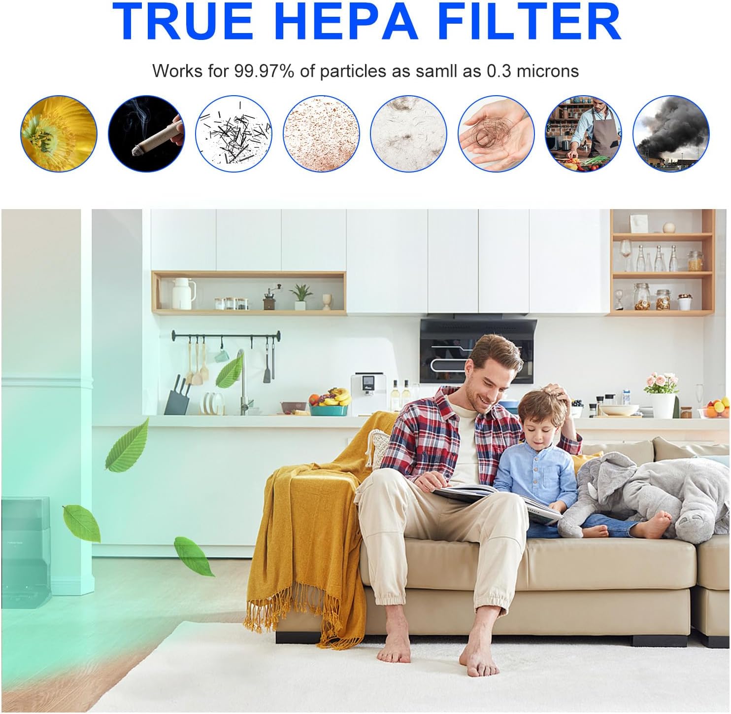 Can-Meagere – Filtro Hepa de repuesto H13 compatible con BLUEAIR Blue Pure 411i Max411a Max F4MAX, carbón activado de alta eficiencia 3 en 1,