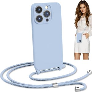 Blaspins Funda de correa cruzada con cordón para iPhone 15 Plus, manos libres, cuello cruzado, cuerda ajustable extraíble, protección contra caídas Blaspins Funda de correa cruzada con cordón para iPhone 15 Plus, manos libres, cuello cruzado, cuerda ajustable extraíble, protección contra caídas