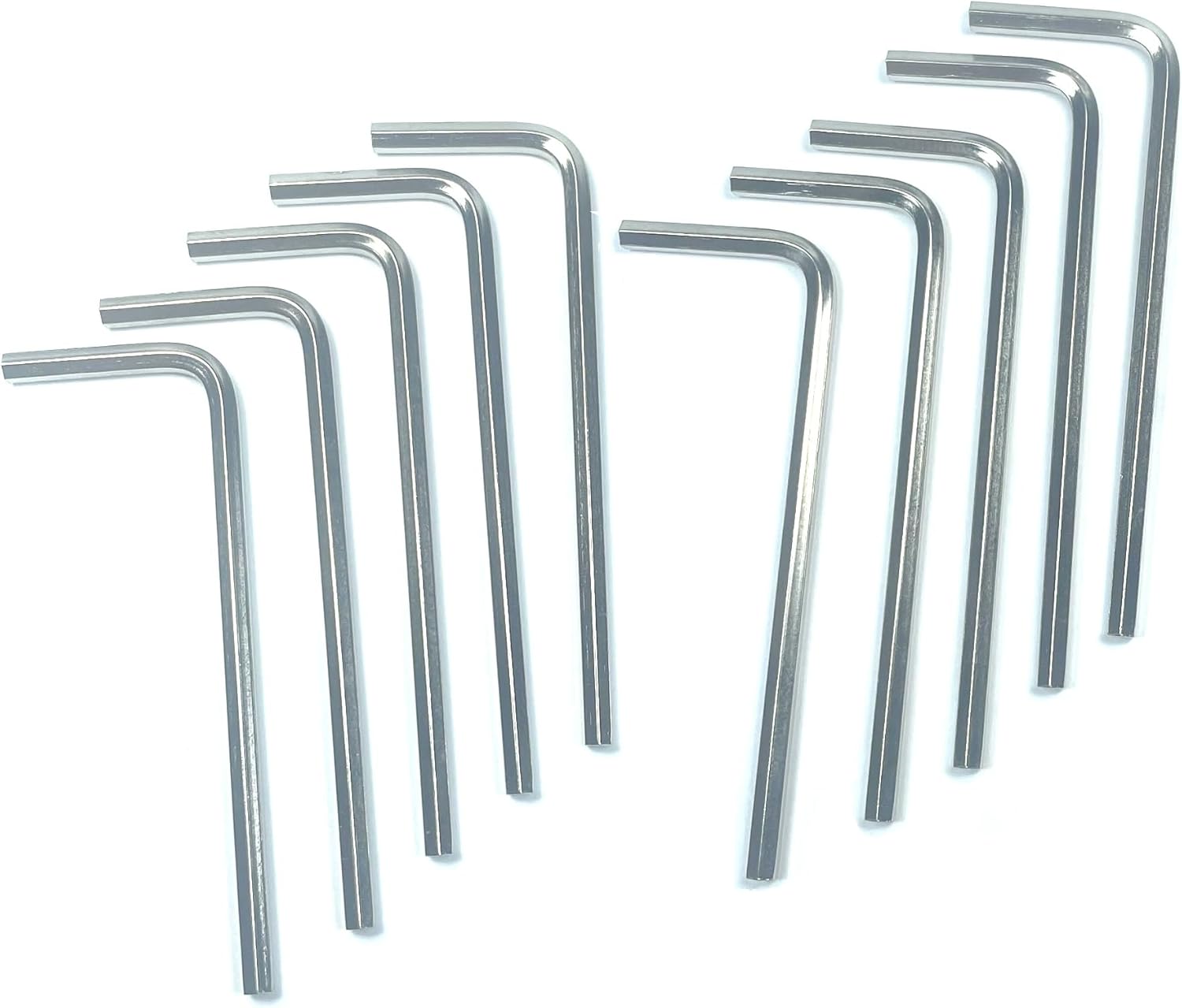ZDingTech Juego de 10 llaves Allen de 332, juego de llaves hexagonales de 332 pulgadas, llave de puerta Allen en forma de L con brazo largo.