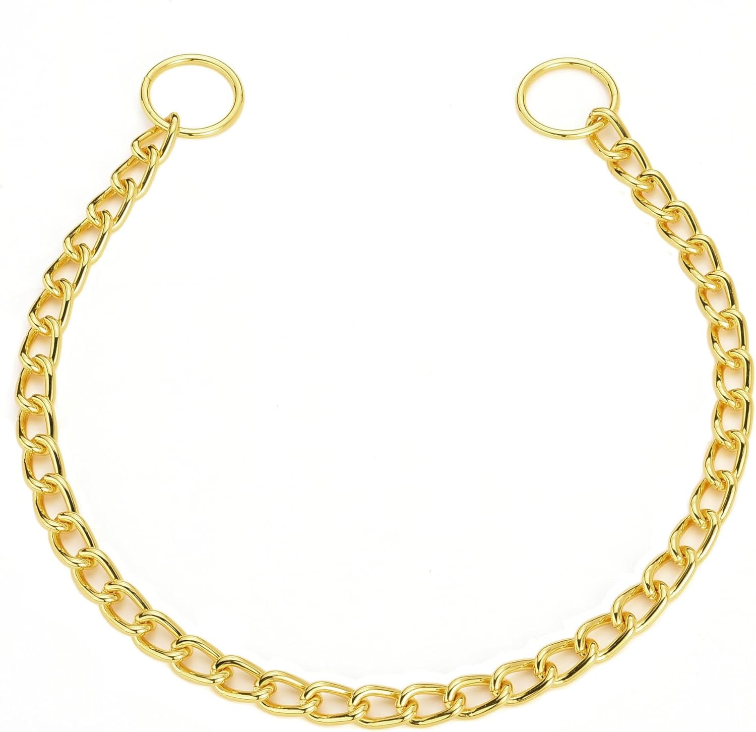 Mogoko Collar de cadena de acero inoxidable para perro, collar de metal para cachorros, collar deslizante de cadena en P para entrenamiento de