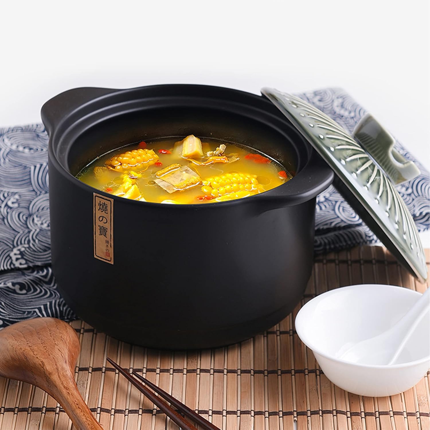 Olla de cerámica, olla de barro, olla de barro, olla de loza, donabe japonés, cerámica chinacazuelaolla de barroolla de tierra, olla de cocina, olla
