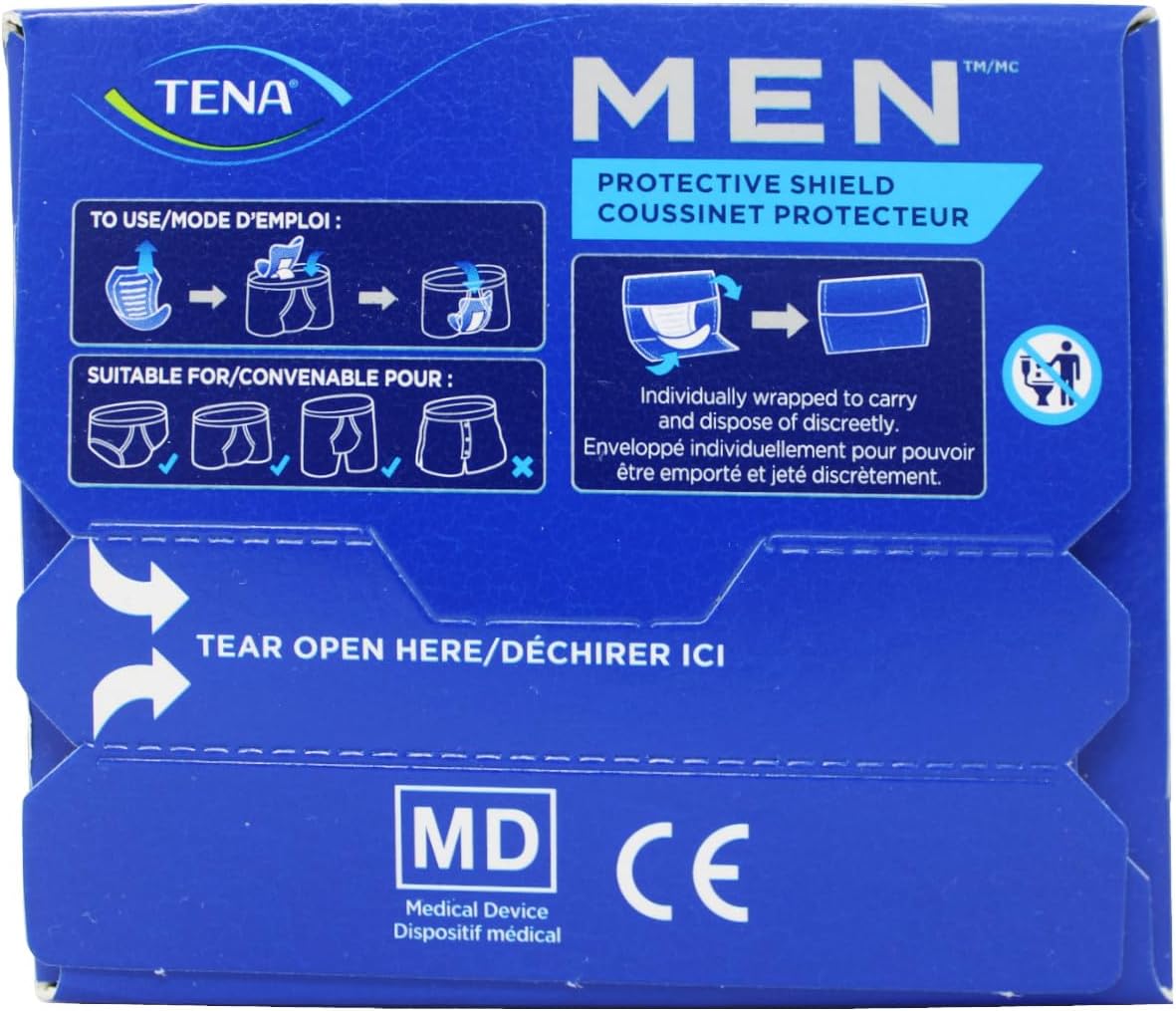 Tena Protector de protección discreta extra ligero para hombre, paquete de 14 Tena