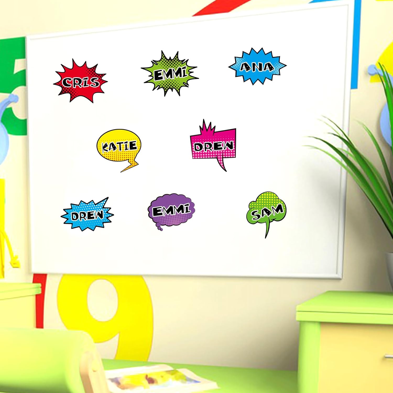 Juego de 75 recortes de tablón de anuncios de superhéroes de cómic, decoración de fiesta de aula, 25 diseños únicos, recortes de cartón para niños,