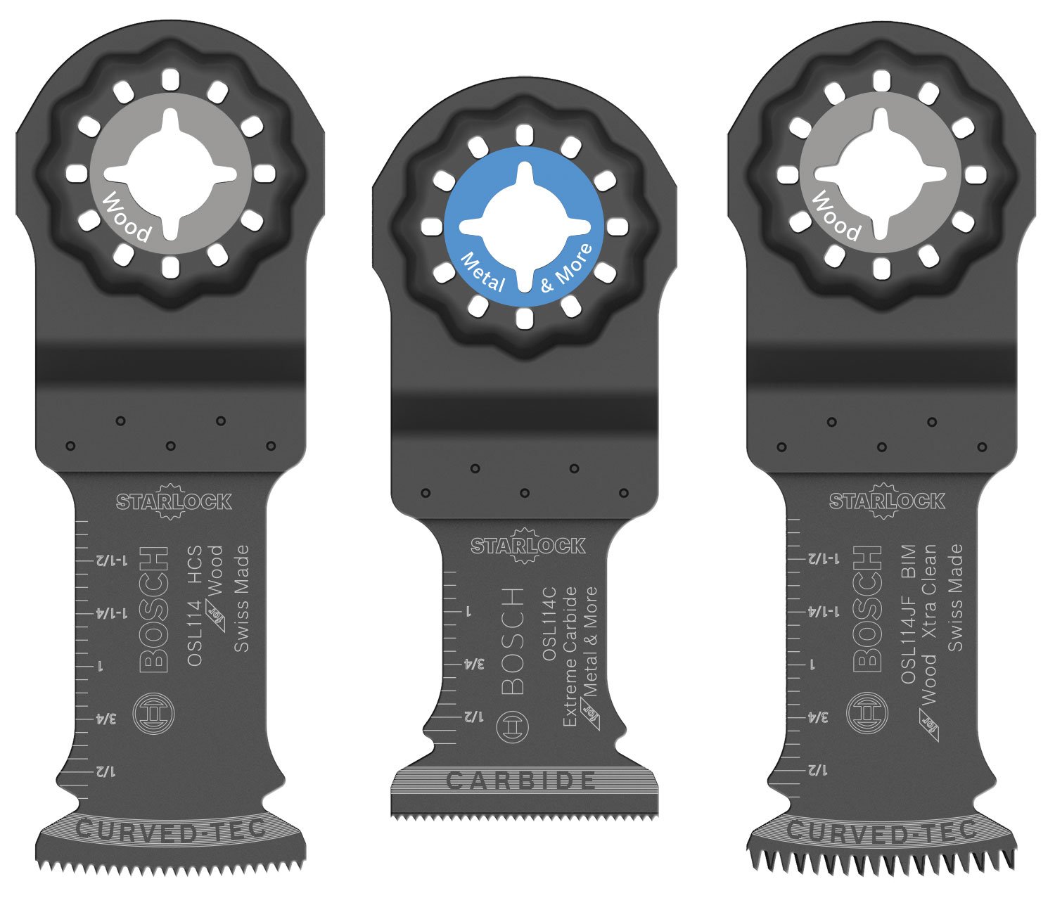 BOSCH OSL003VP Starlock – Juego surtido de cuchillas de corte por inmersión para aplicaciones mixtas en metal, madera y otros materiales de uso
