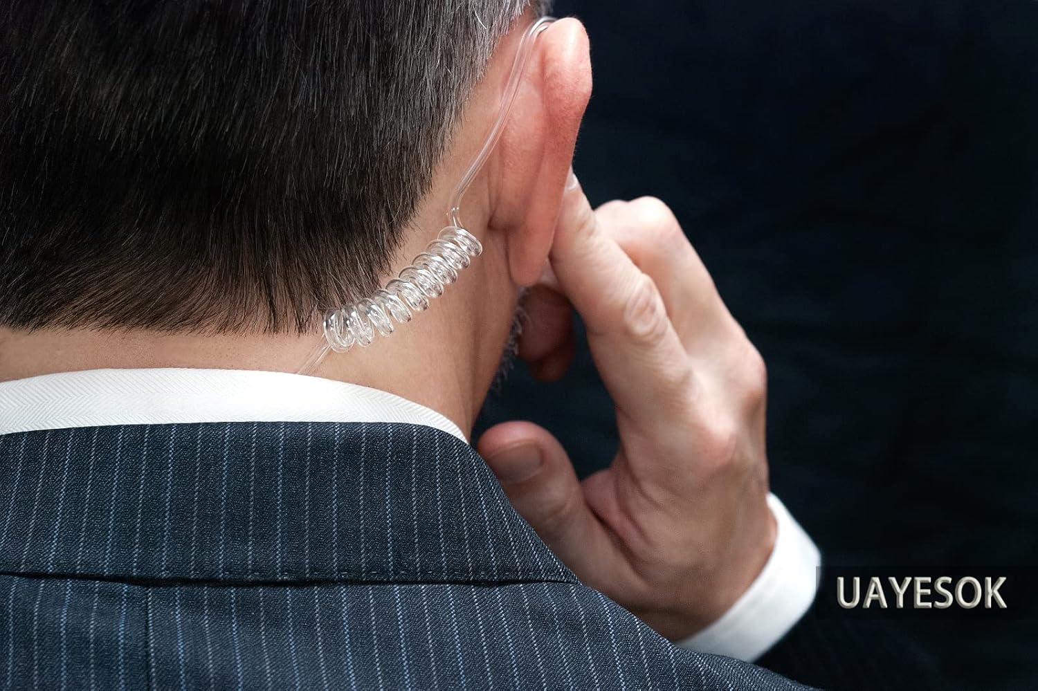 UAYESOK Paquete de 2 tubos de bobina acústica de repuesto, universal, transparente, kit de vigilancia para Walkie Talkie, auricular de tubo