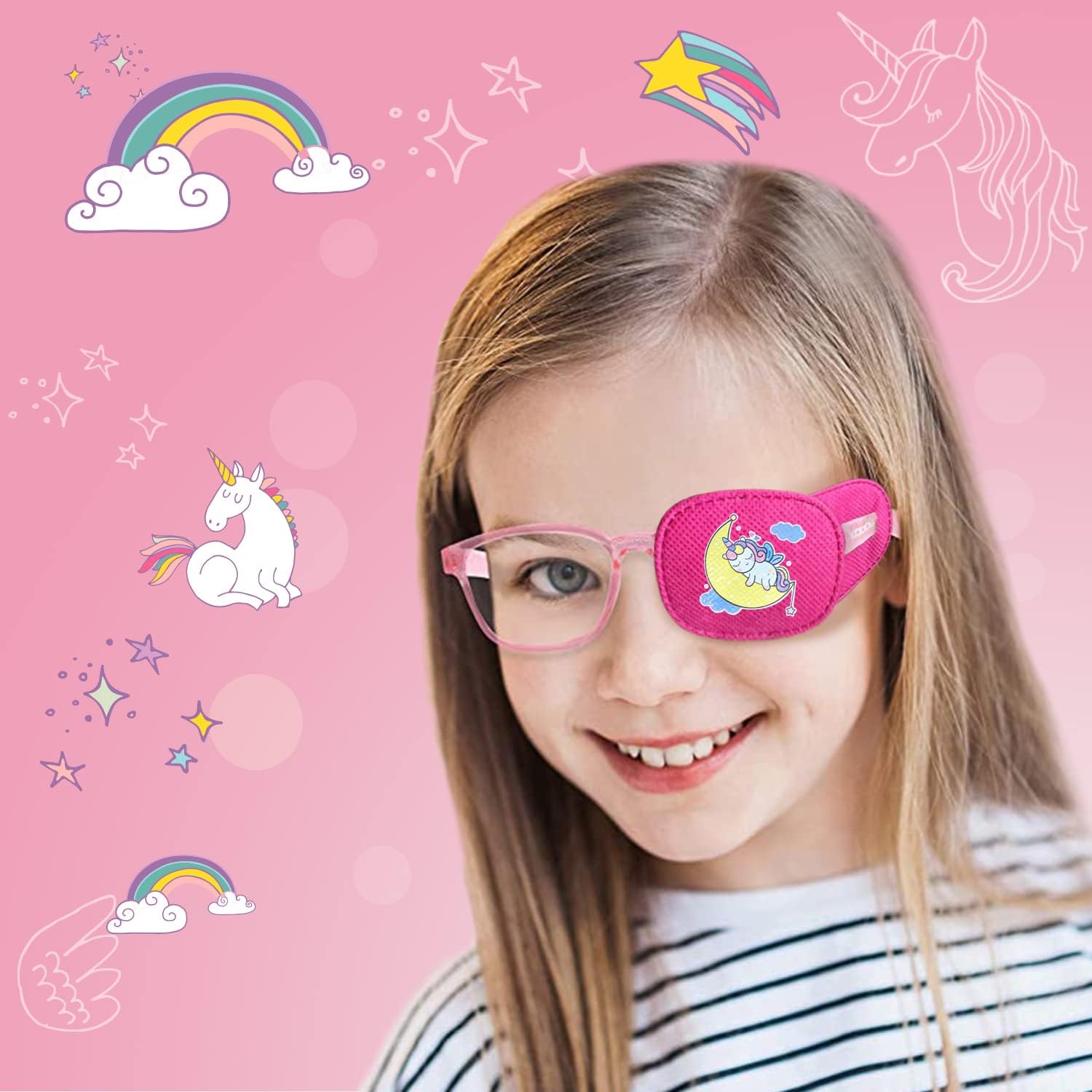 6 parches para ojos para niños y niñas, colorido y suave, parches para ojos perezosos para ojos izquierdos o derechos, más estilos (para cubrir el