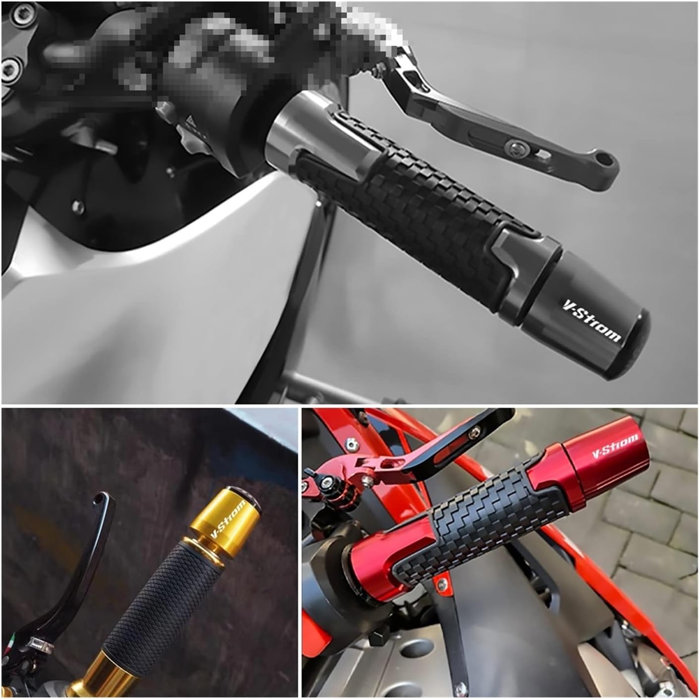 CNC Motorcycle Accessories 22MM Handlebar Grips Handle Bar Cap End Plugs for Suzuki DL650 V-Strom 650 Vstrom 2004-2022 2021 2020
