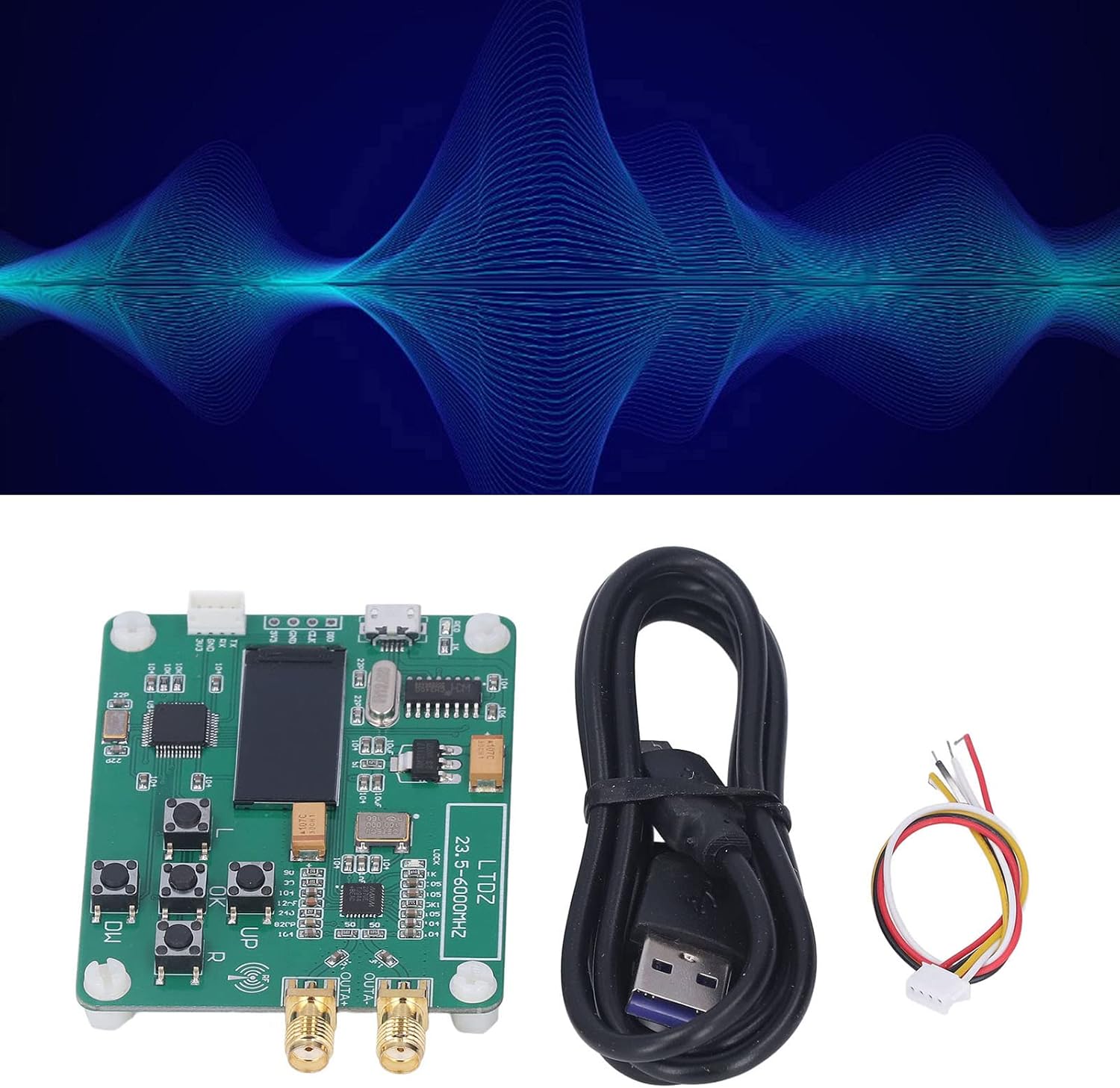 Frecuencia del punto del tablero del generador de la fuente del módulo de fuente del RF y frecuencia de barrido USB 5V accionado