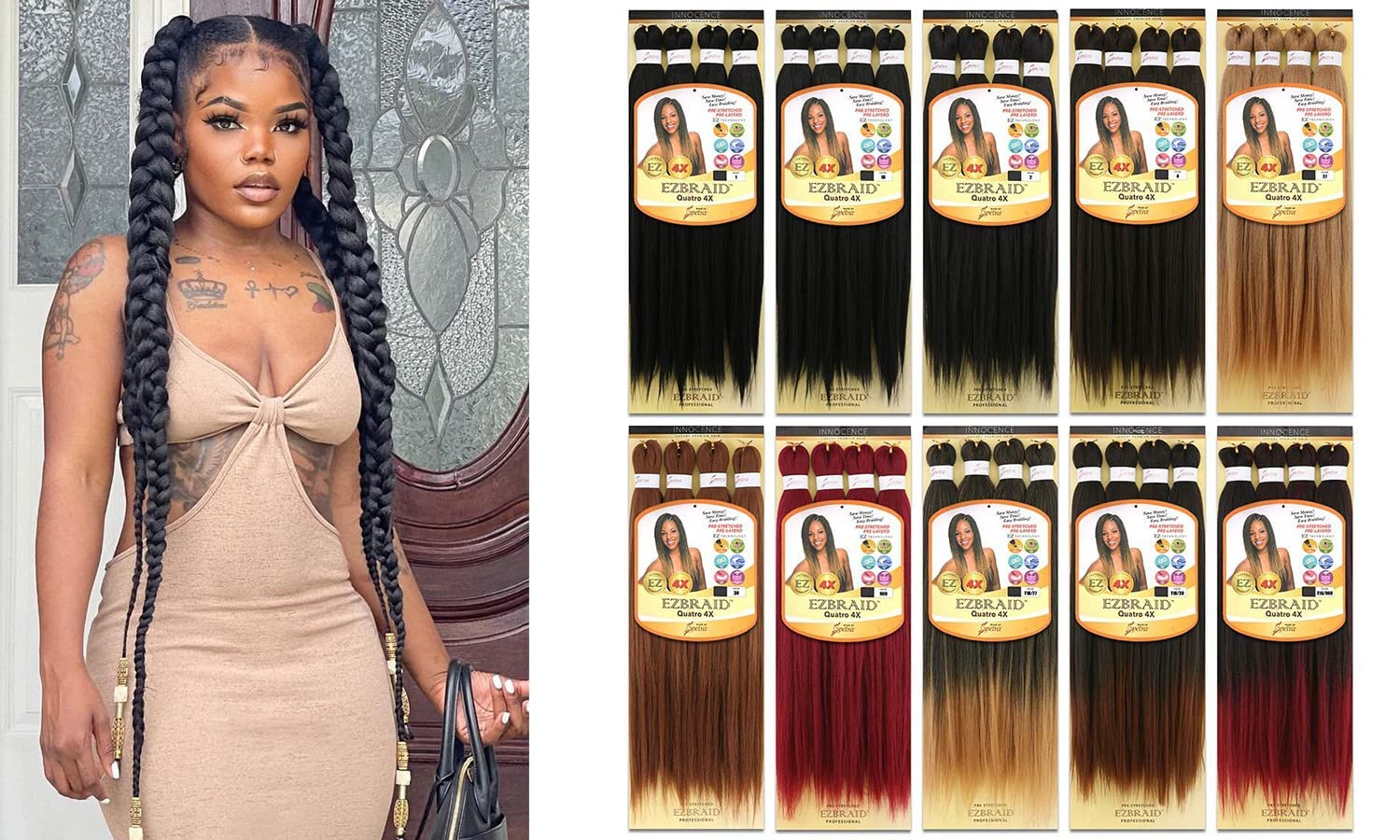 EZ Braid Quatro 4X preestirado 26 pulgadas, paquete de 2 (2)