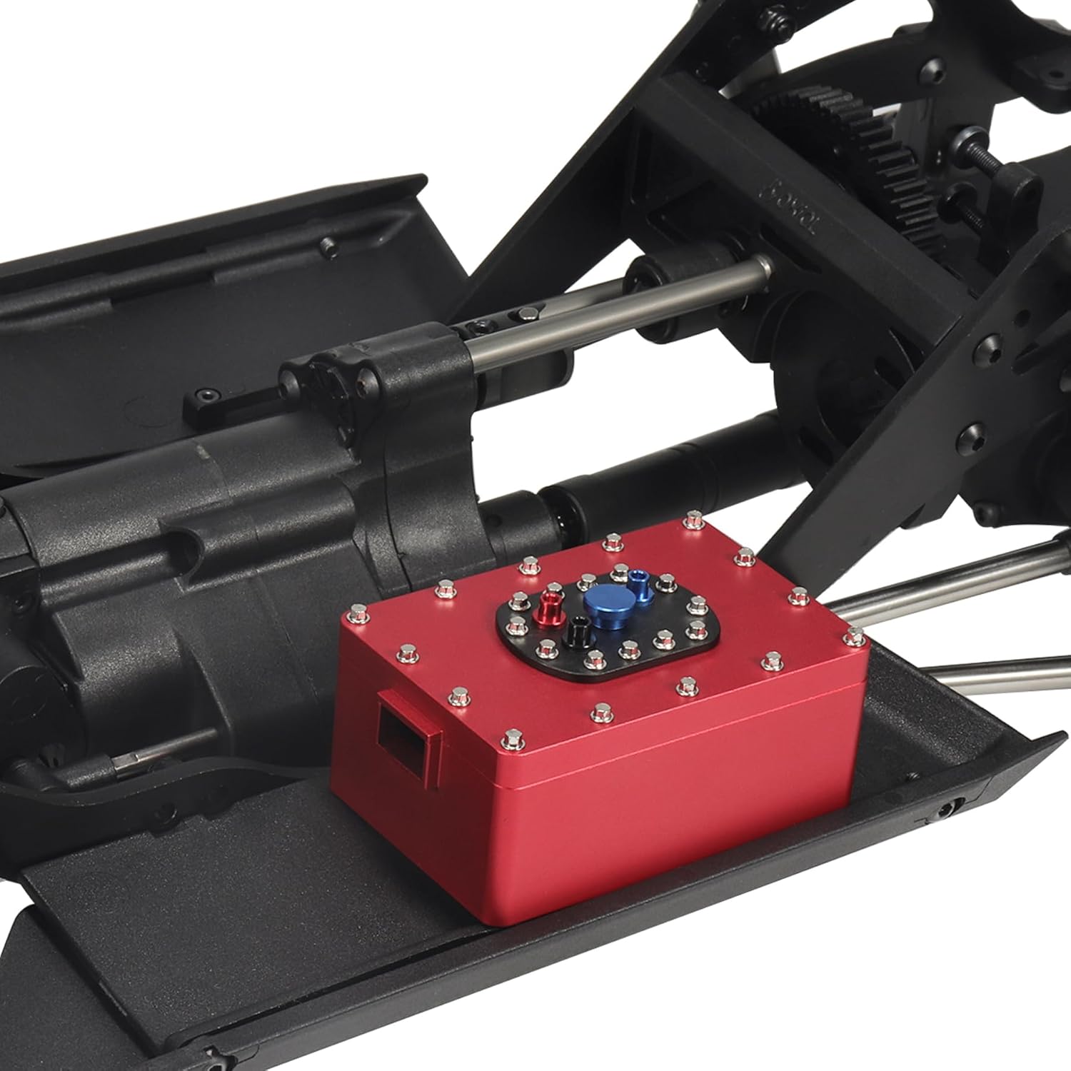 110 RC Crawler caja receptora impermeable Caja de receptor de celda de combustible de aluminio CNC 2.362* 1.575* 1.024 in para 110 RC Crawler Rigs