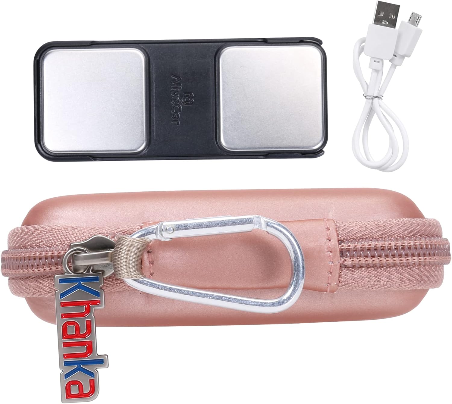 Khanka Funda rígida de repuesto para AliveCor Kardia Mobile ECGKardiaMobile 6L EKG (oro rosa)