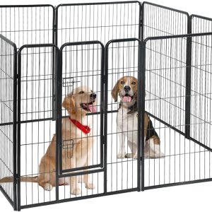 Corralito para perros para interiores, corralito de juego para cachorros para interiores y exteriores, valla de metal de 8 paneles con puertas, Corralito para perros para interiores, corralito de juego para cachorros para interiores y exteriores, valla de metal de 8 paneles con puertas,