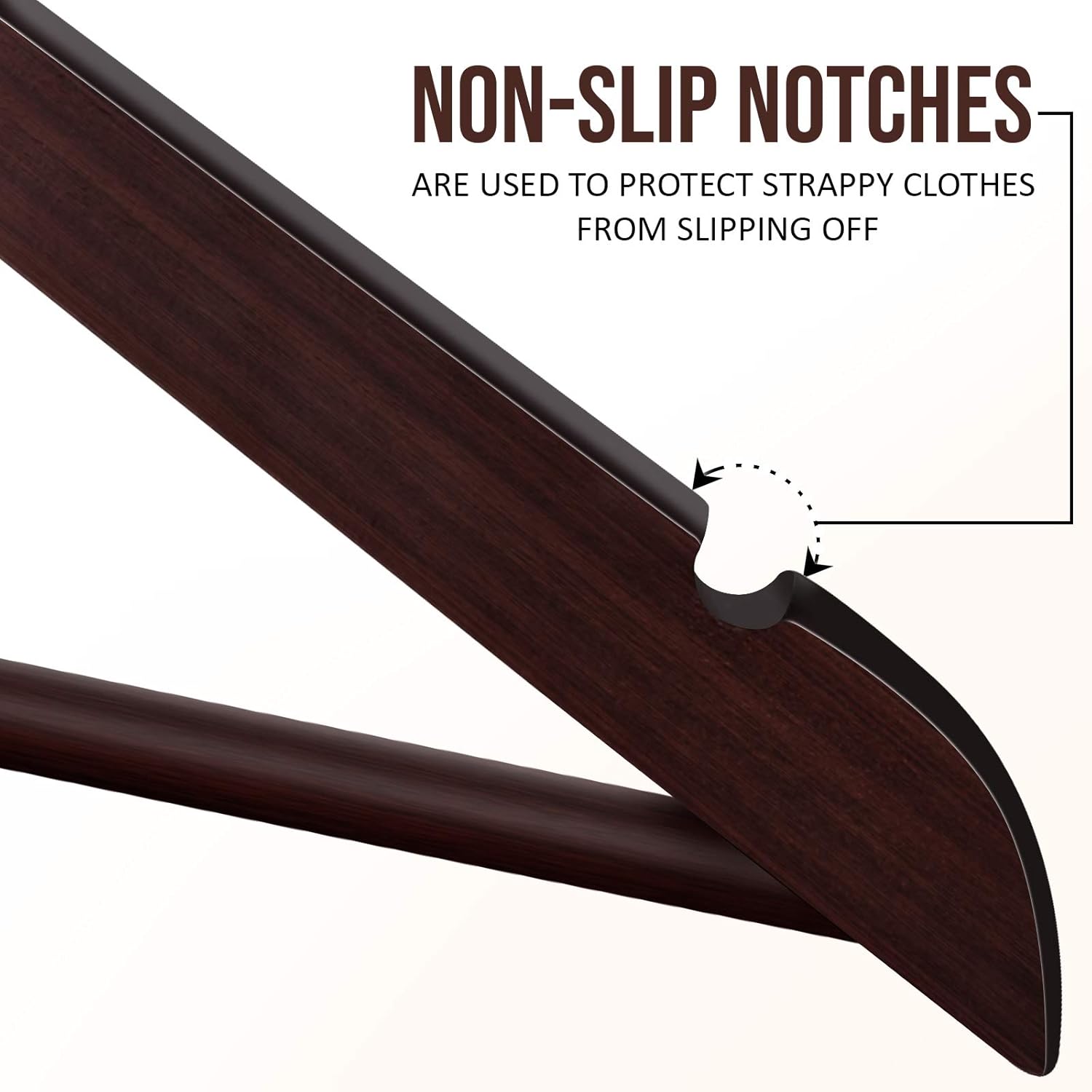 Utopia Home – Paquete de 20 perchas de madera con ranura plos hombros, de calidad prémium, duraderas y delgadas, para trajes, con gancho giratorio