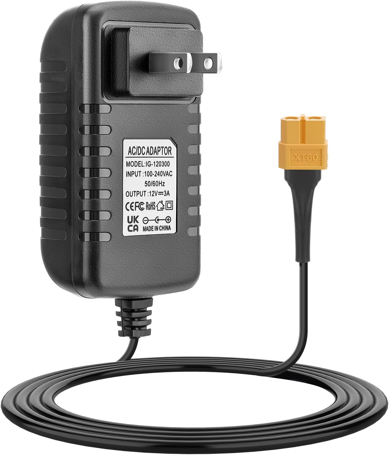 Crazepony Adaptador de corriente de CA a CC 12V 3A XT60 enchufe para RC LiPo cargador de batería cargador de equilibrio como cargador UP-S6