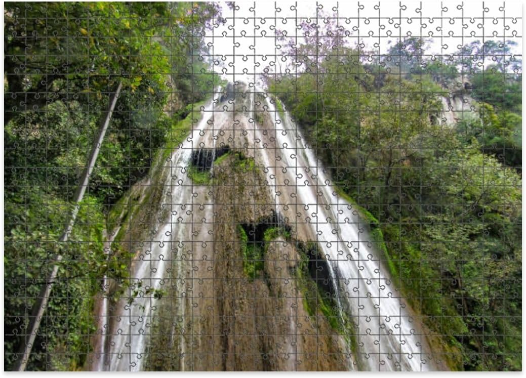 Rompecabezas de 1000 piezas de madera con diseño de área, cola de caballo, cascada Cola de Caballo, Ciudad de Mxico, a unos 18.6 mi de rompecabezas,