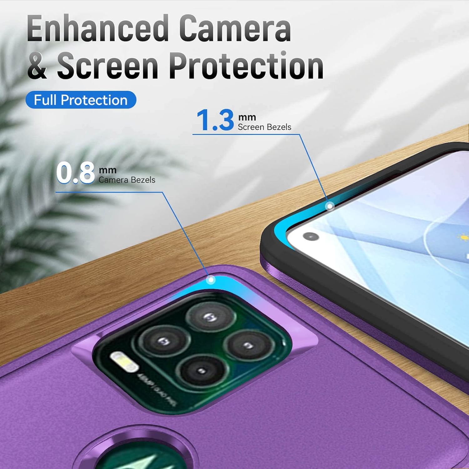 Funda compatible con Moto G Stylus 5G, parte trasera dura y diseño de TPU suave de doble capa, funda delgada, antiarañazos, protección de cuerpo