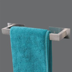 Toallero de baño autoadhesivo, sin perforaciones, fácil de instalar, soporte para toallas de mano hecho de acero inoxidable de alta calidad adhesivo Toallero de baño autoadhesivo, sin perforaciones, fácil de instalar, soporte para toallas de mano hecho de acero inoxidable de alta calidad adhesivo