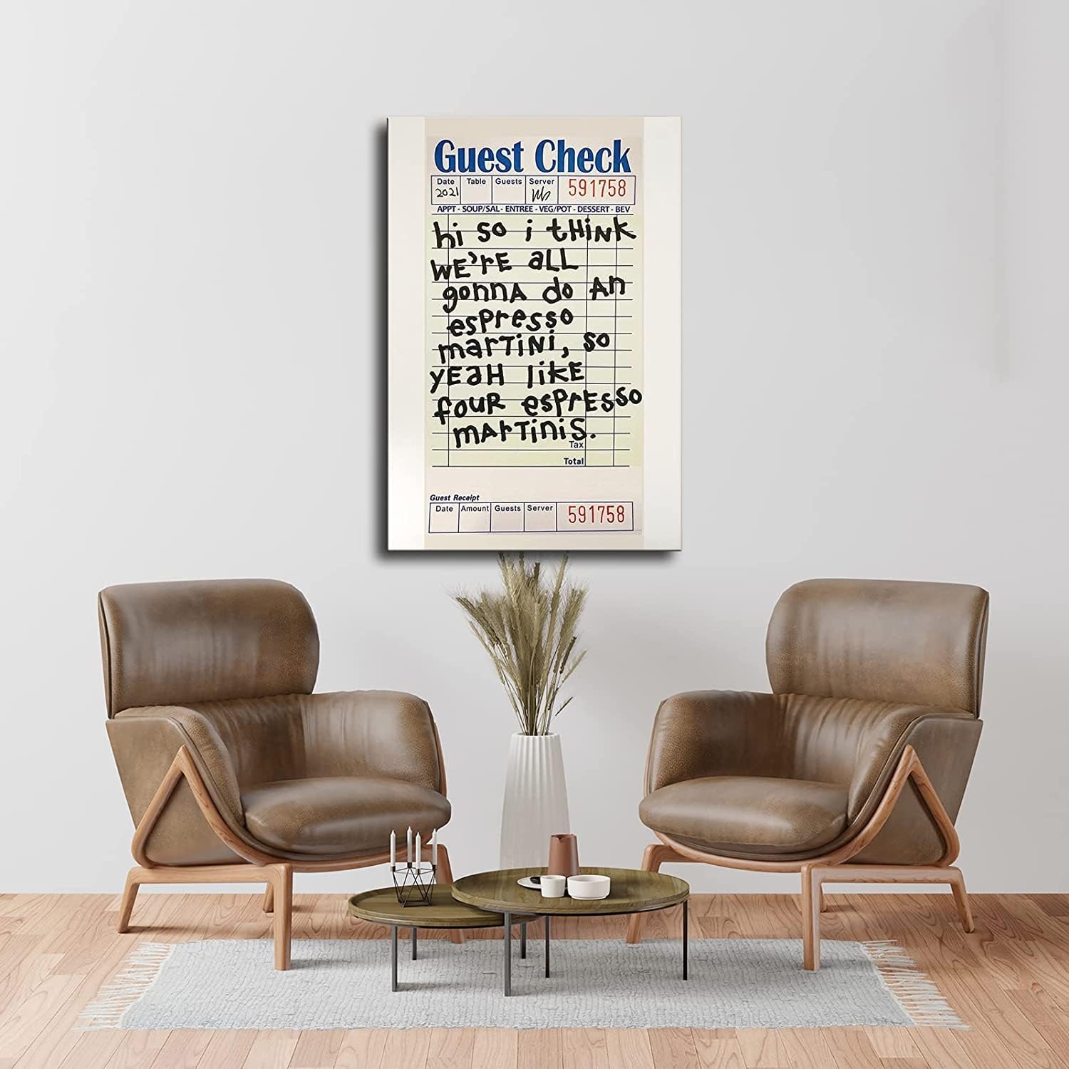 Póster impreso con diseño de Martini Espresso a cuadros de invitados, cuadro impreso, cuadro para decoración del hogar, dormitorio, regalo, sin