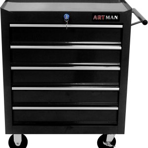 Carrito de herramientas rodante con 5 cajones, organizador de almacenamiento de herramientas de metal con sistema de bloqueo y ruedas, caja de Carrito de herramientas rodante con 5 cajones, organizador de almacenamiento de herramientas de metal con sistema de bloqueo y ruedas, caja de