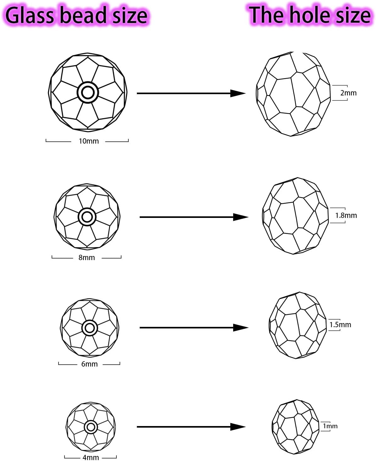 265 cuentas de cristal de 0.315 pulgadas, cuentas de vidrio para la fabricación de joyas, cuentas de Briolette, cuentas de cristal facetadas de