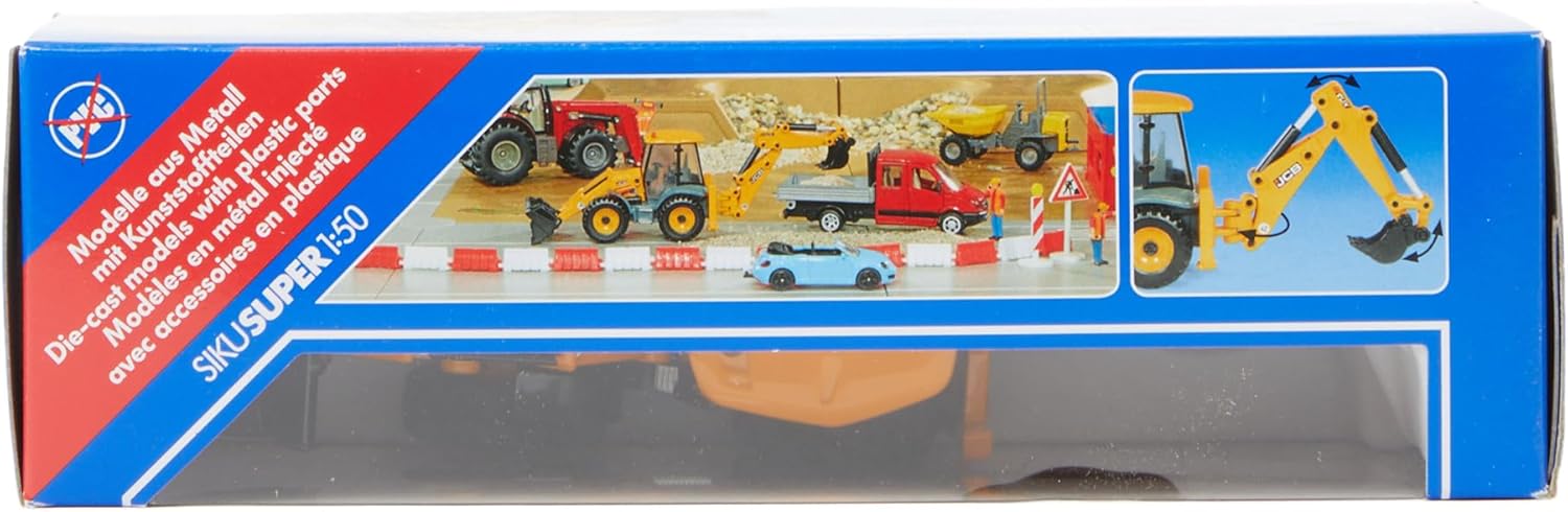 Siku 3558, Retroexcavadora JCB 4CX, 150, MetalPlástico, Amarillo, Multifuncional, Se pueden combinar modelos de la misma escala