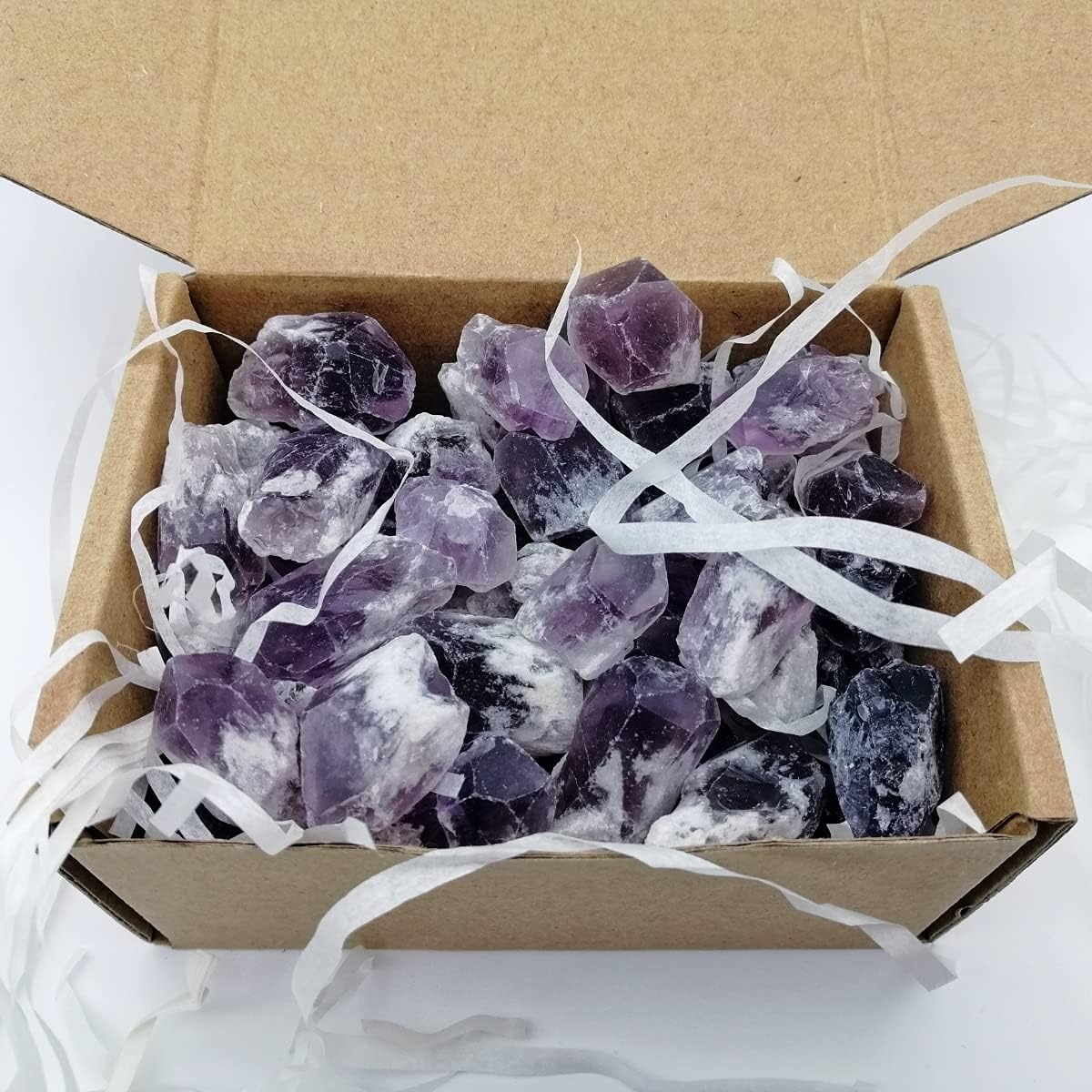 Bloque de piedras preciosas moradas naturales de cristal amatista, roca cruda pequeña irregular a granel, 30-36 piezas para sanación de cristales,