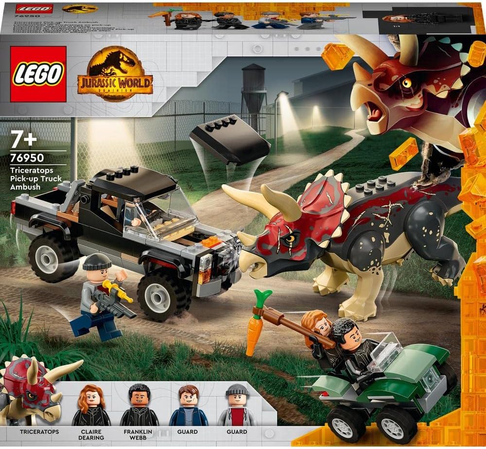 LEGO Jurassic World 76950 Triceratops Truck Attack