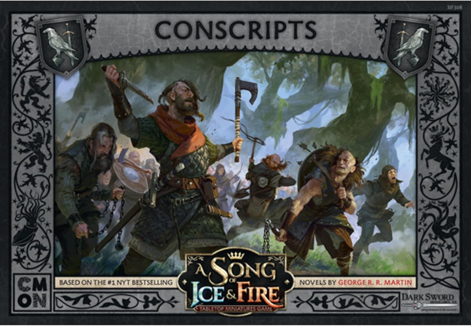 CMON Caja de unidad de reclutas de mesa en miniatura de Canción de Hielo y Fuego – Levanta los rangos de tu ejército! Juego de estrategia para