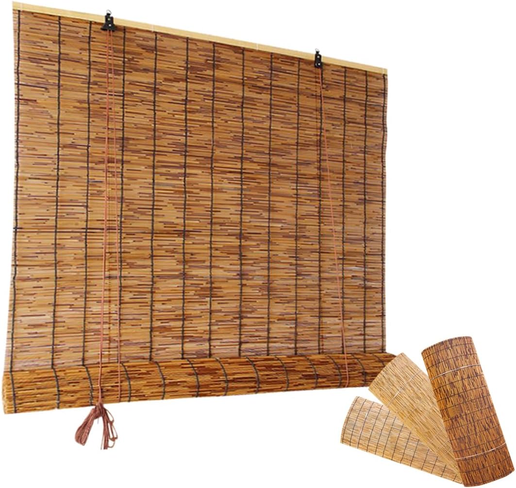 Persianas de bambú para patio al aire libre, persianas enrollables de bambú para ventanas, persianas de bambú exteriores para porche para bloquear