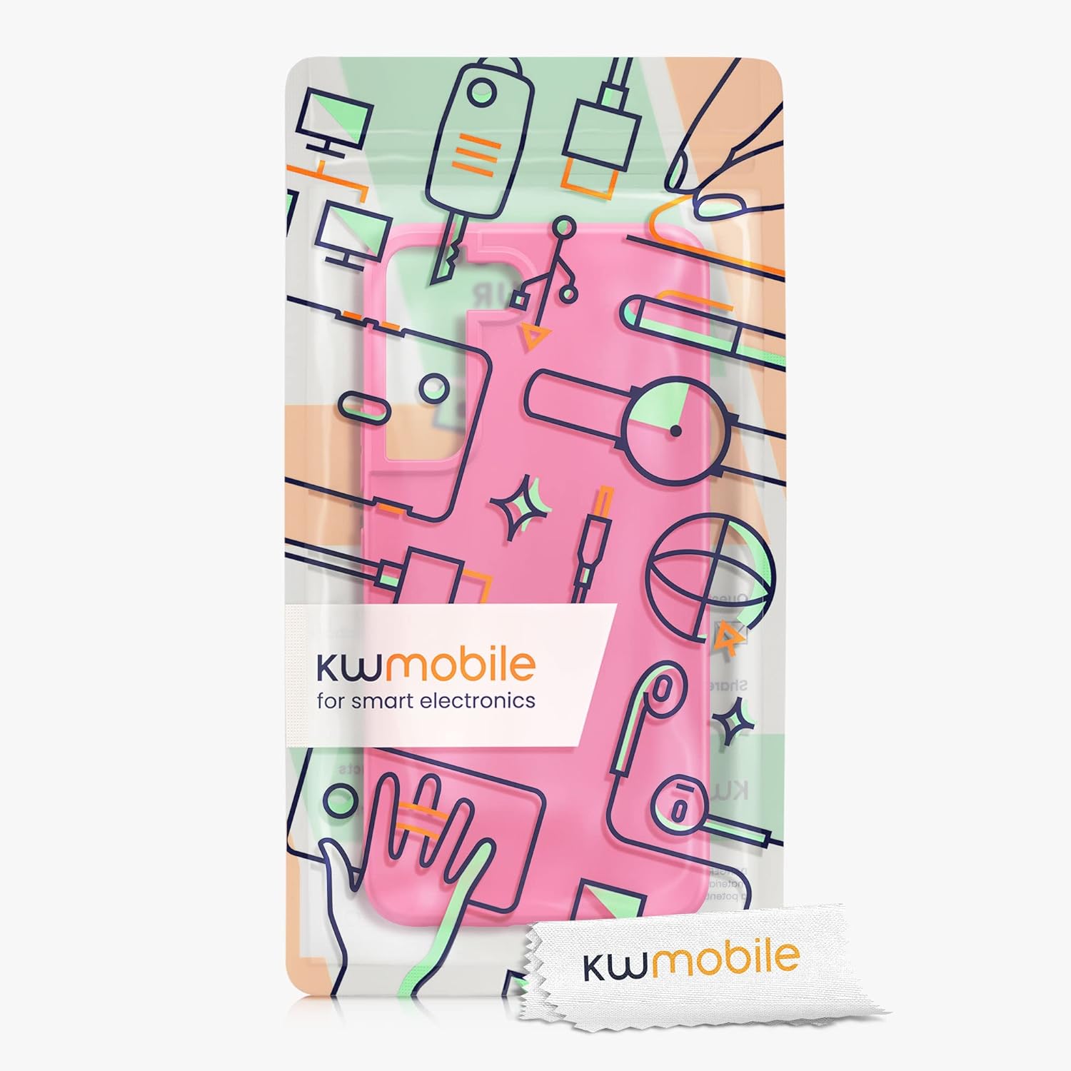 kwmobile Funda compatible con Samsung Galaxy S22 – Funda protectora de silicona TPU suave y delgada – Rosa neón