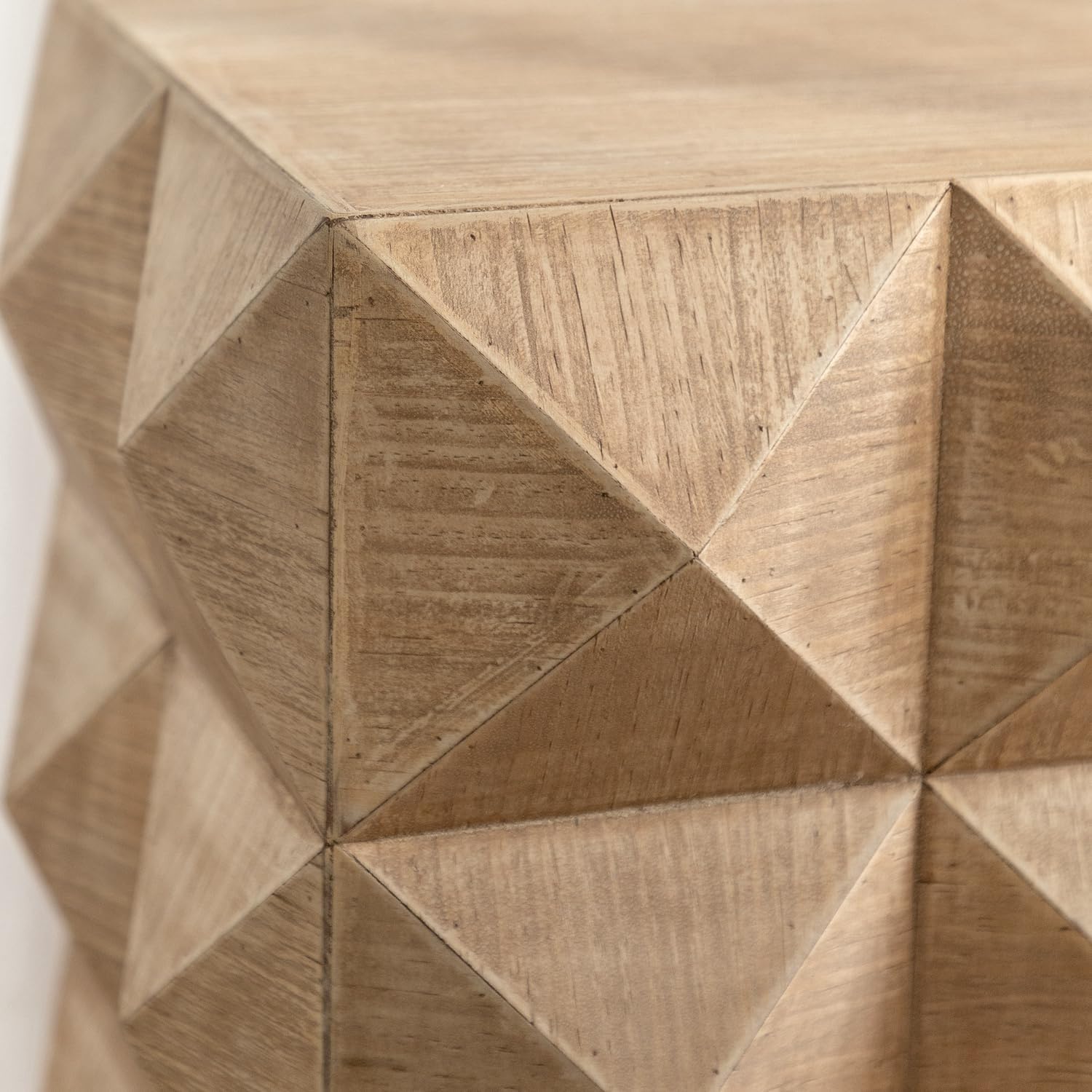 Mesa de centro cuadrada grande con forma de diamante, mesa de centro de bloque, mesa de centro de madera con 2 cajones para sala de estar (mesa