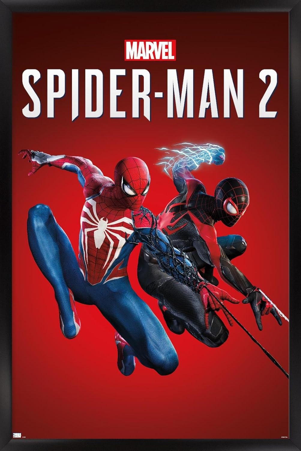 Trends International Marvel’s Spider-Man 2 – Póster de pared de arte clave, 22.37 x 34.00 pulgadas, versión enmarcada en negro