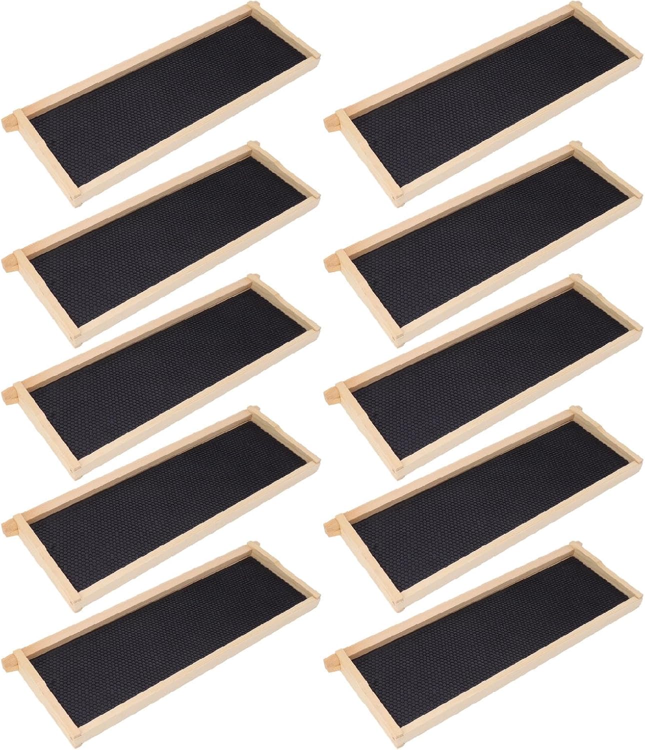 TOPINCN 10 Set Beehive Frames and Foundations Nest Foundation Sheets Beekeeping Bee Frame Shallow Box Supplies Honey Bee Deep Beehive Frames