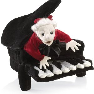 Folkmanis Mozart en piano marioneta de personaje de dos manos Folkmanis Mozart en piano marioneta de personaje de dos manos