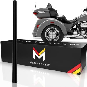 Mega Racer Antena de motocicleta negra de 7 pulgadas para Harley Davidson todos los modelos 1989-2023, antena de flexión flexible, repuesto Mega Racer Antena de motocicleta negra de 7 pulgadas para Harley Davidson todos los modelos 1989-2023, antena de flexión flexible, repuesto