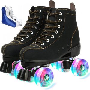 Patines de ruedas para mujeres y hombres, patines de cuatro ruedas, patines brillantes para niñas y niños con bolsa de zapatos Patines de ruedas para mujeres y hombres, patines de cuatro ruedas, patines brillantes para niñas y niños con bolsa de zapatos