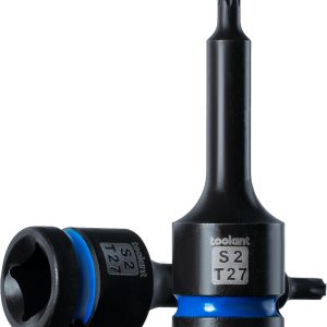 toolant Torx T27 – Juego de 2 llaves de vaso de impacto S2 de acero de 12 pulgada, puntas largas de alto impacto, juego de llaves profesionales y toolant Torx T27 – Juego de 2 llaves de vaso de impacto S2 de acero de 12 pulgada, puntas largas de alto impacto, juego de llaves profesionales y