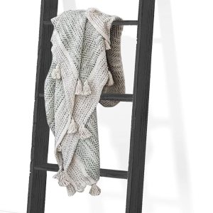 TEAKMAMA Escalera para mantas de 4.5 pies, soporte decorativo para mantas de granja, escaleras de manta de pared para sala de estar, fácil de TEAKMAMA Escalera para mantas de 4.5 pies, soporte decorativo para mantas de granja, escaleras de manta de pared para sala de estar, fácil de