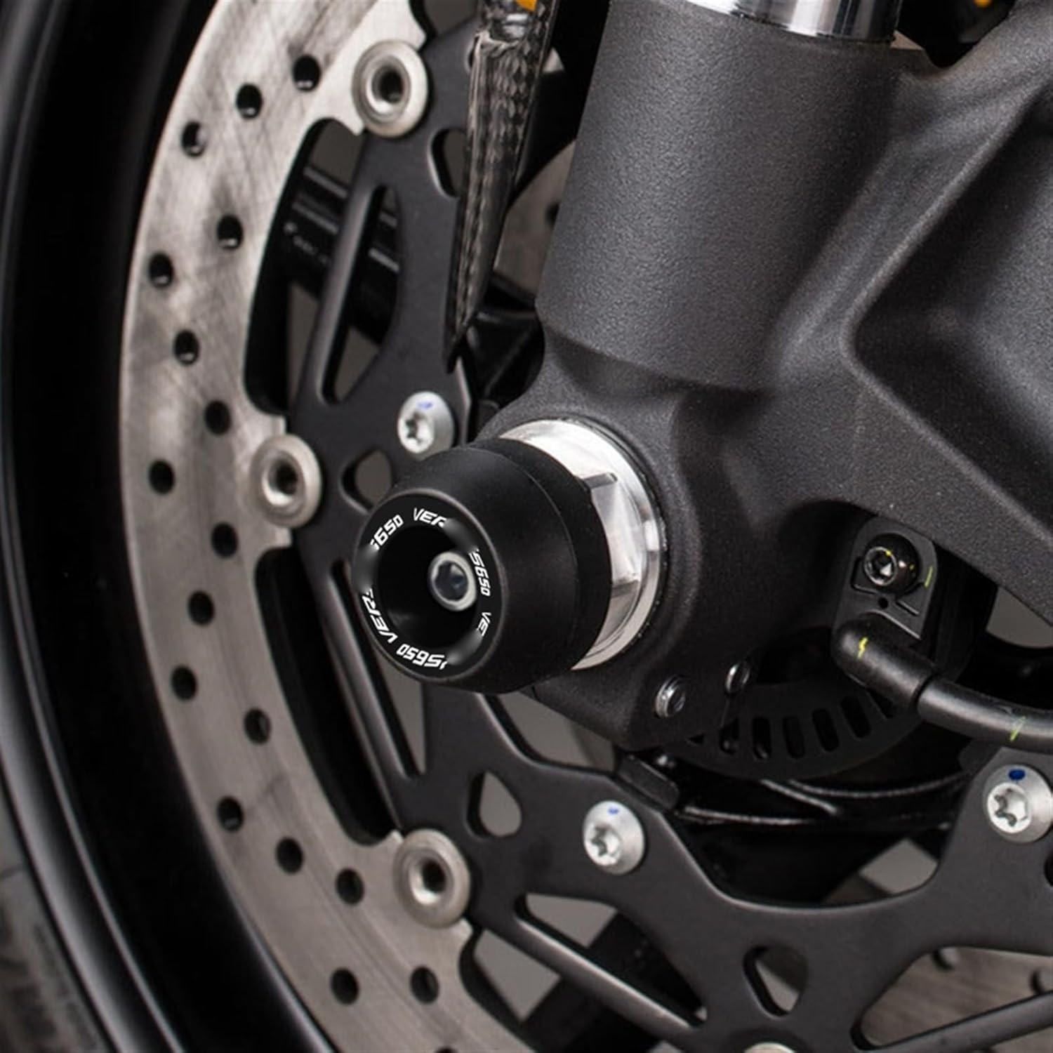 Protector de motor para Kawasaki para VERSYS 650 para Versys650 para Versys1000 17-22 Eje de rueda delantera de motocicleta Tapa de protección para