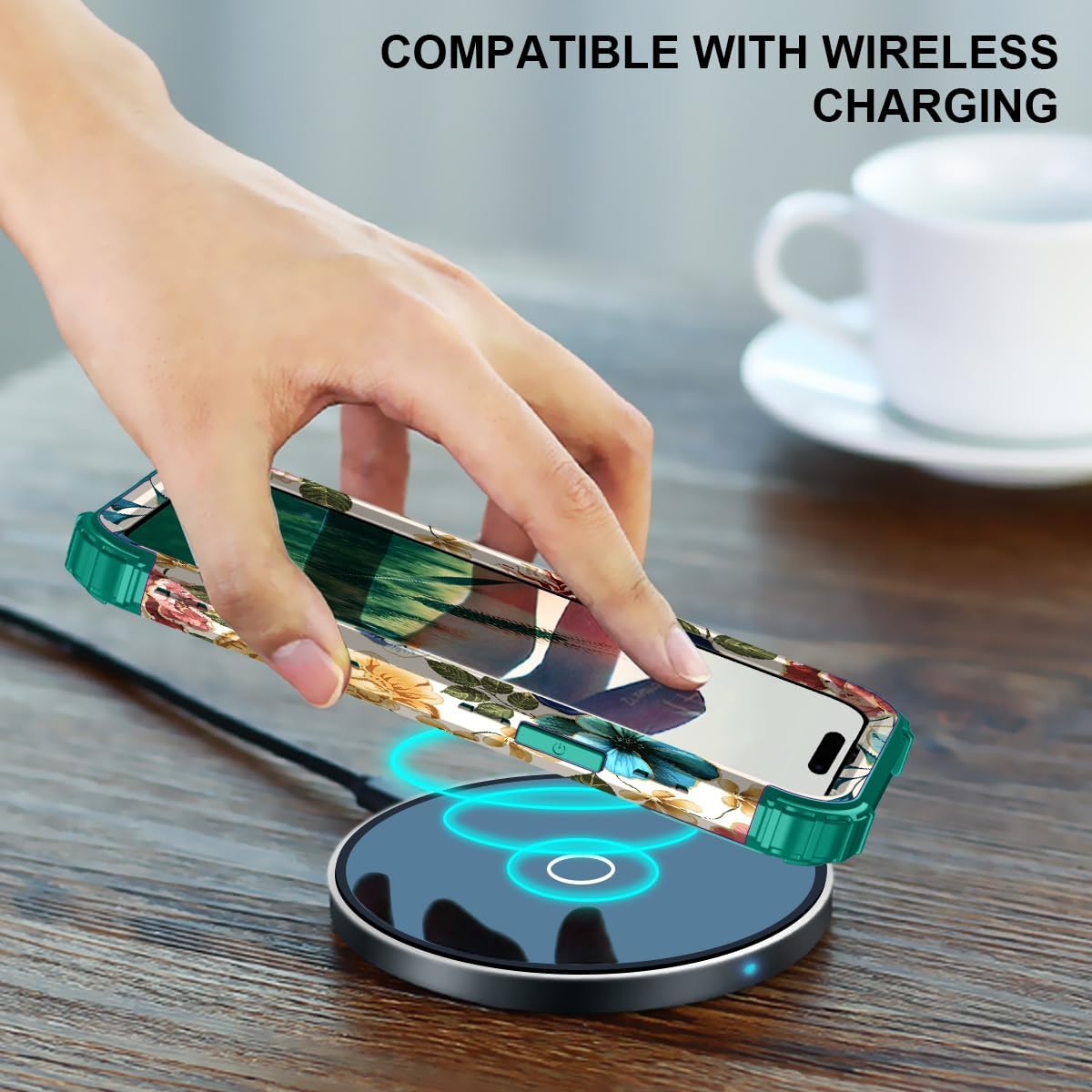 Hocase Funda para iPhone 15 Pro Max de 6.7 pulgadas de 2023, resistente, a prueba de golpes, protección híbrida plástico duro+parachoques de suave