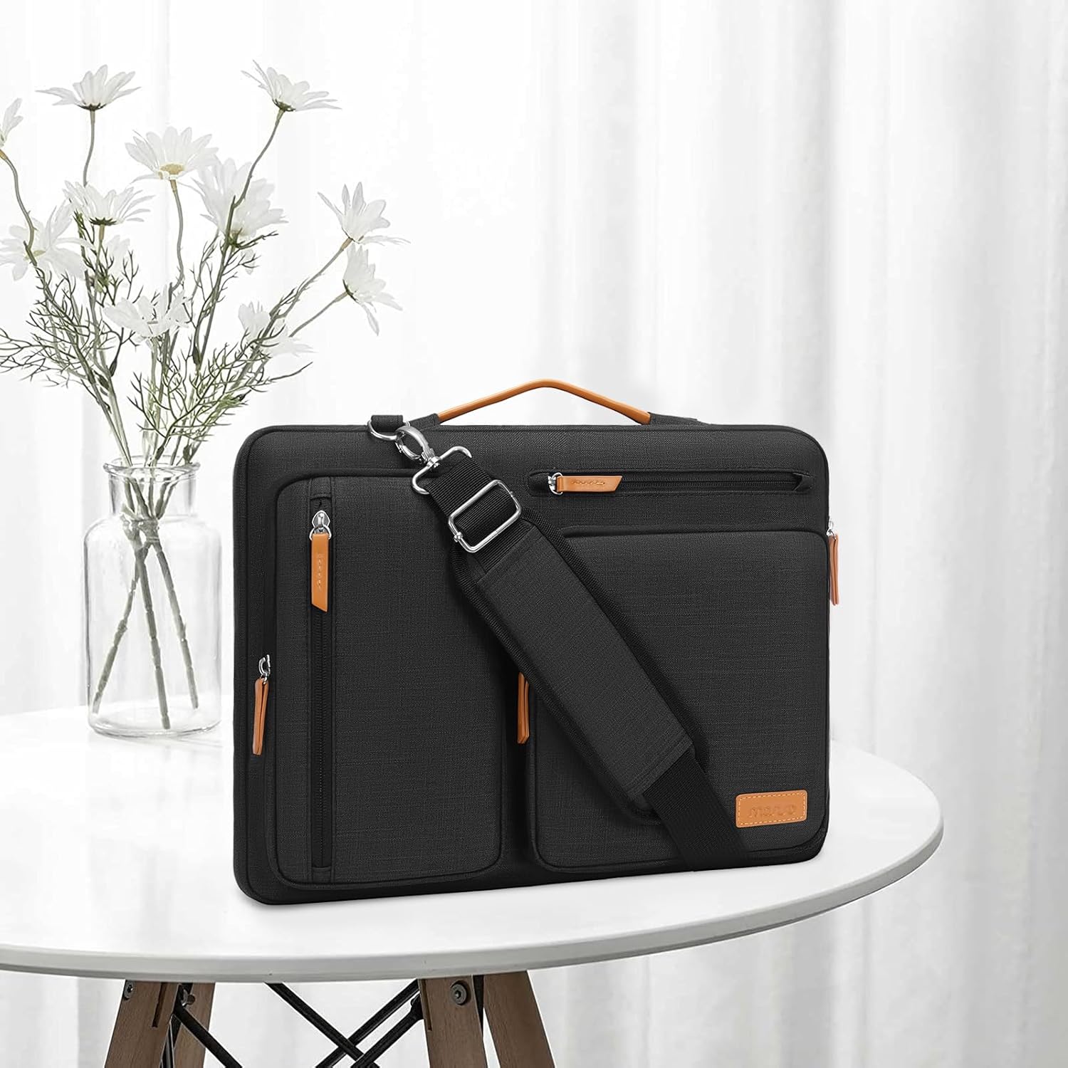MOSISO Bolsa de hombro protectora 360 para laptop, bolsa de computadora de 15 a 15.6 pulgadas compatible con MacBook Pro 16, HP, Dell, Lenovo, Asus,